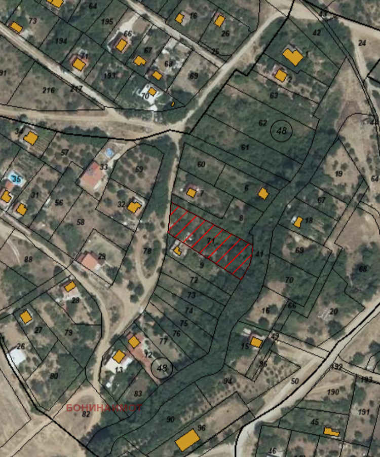 Til salgs  Plott region Plovdiv , Brestnik , 695 kvm | 13372059