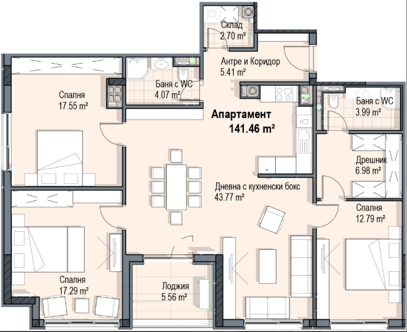 Продаја  3+ спаваћа соба Софија , Сухата река , 168 м2 | 89809804 - слика [2]