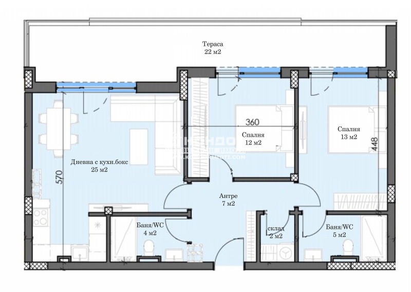 Te koop  2 slaapkamers Plovdiv , Trakija , 102 m² | 23780215 - afbeelding [4]