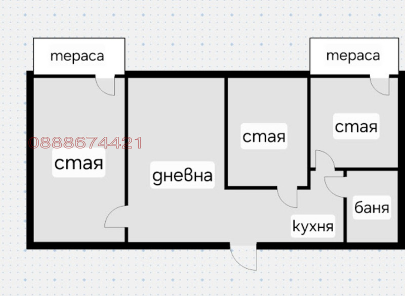 Продава 3-СТАЕН, гр. София, Оборище, снимка 3 - Aпартаменти - 48813222