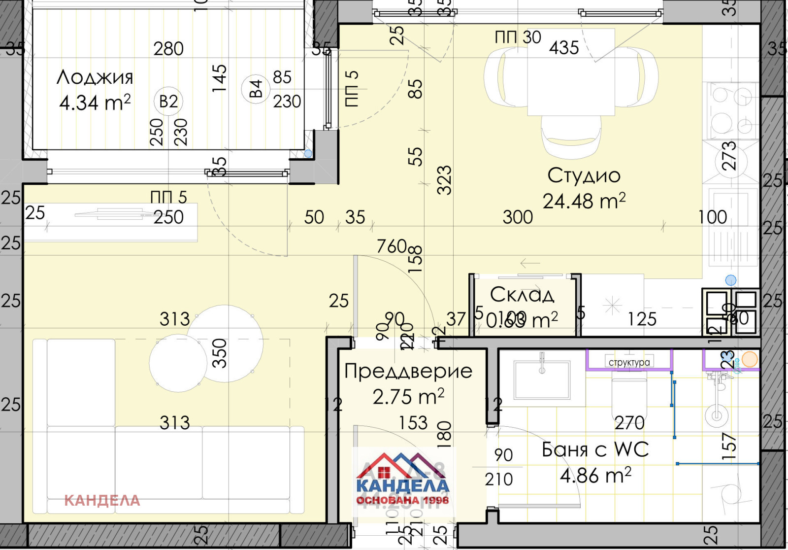 Продава 1-СТАЕН, гр. Пловдив, Остромила, снимка 5 - Апартаменти - 54561735