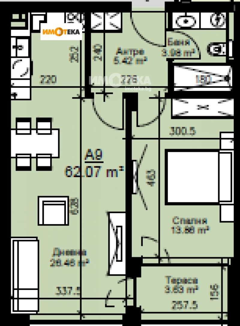 De vânzare  1 dormitor Varna , Briz , 73 mp | 21129960 - imagine [2]