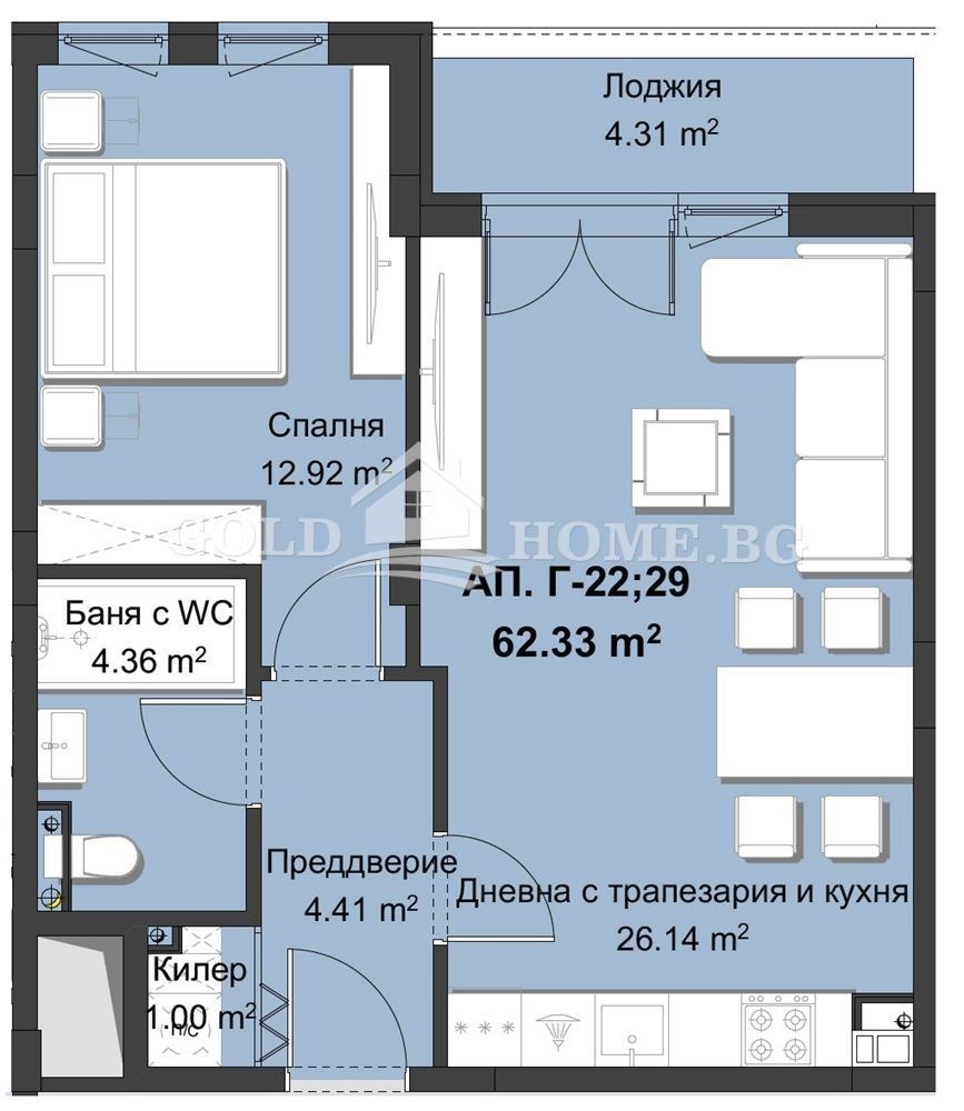 Продава 2-СТАЕН, гр. Пловдив, Христо Смирненски, снимка 5 - Апартаменти - 54301652