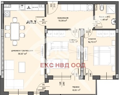 На продаж  2 спальні Пловдив , Център , 114 кв.м | 55155533