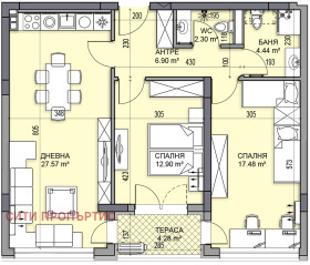 2 Schlafzimmer Gagarin, Plowdiw 1