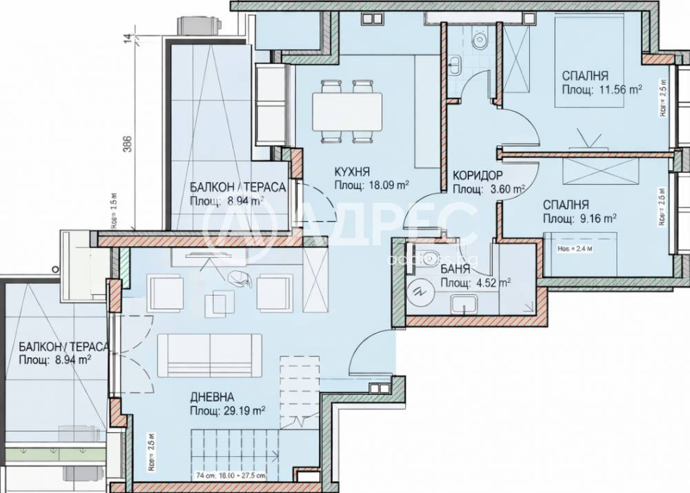 Продава МНОГОСТАЕН, гр. София, Център, снимка 4 - Апартаменти - 54110869