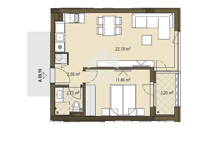 Продаја  1 спаваћа соба Софија , Врабница 1 , 60 м2 | 61979855 - слика [4]