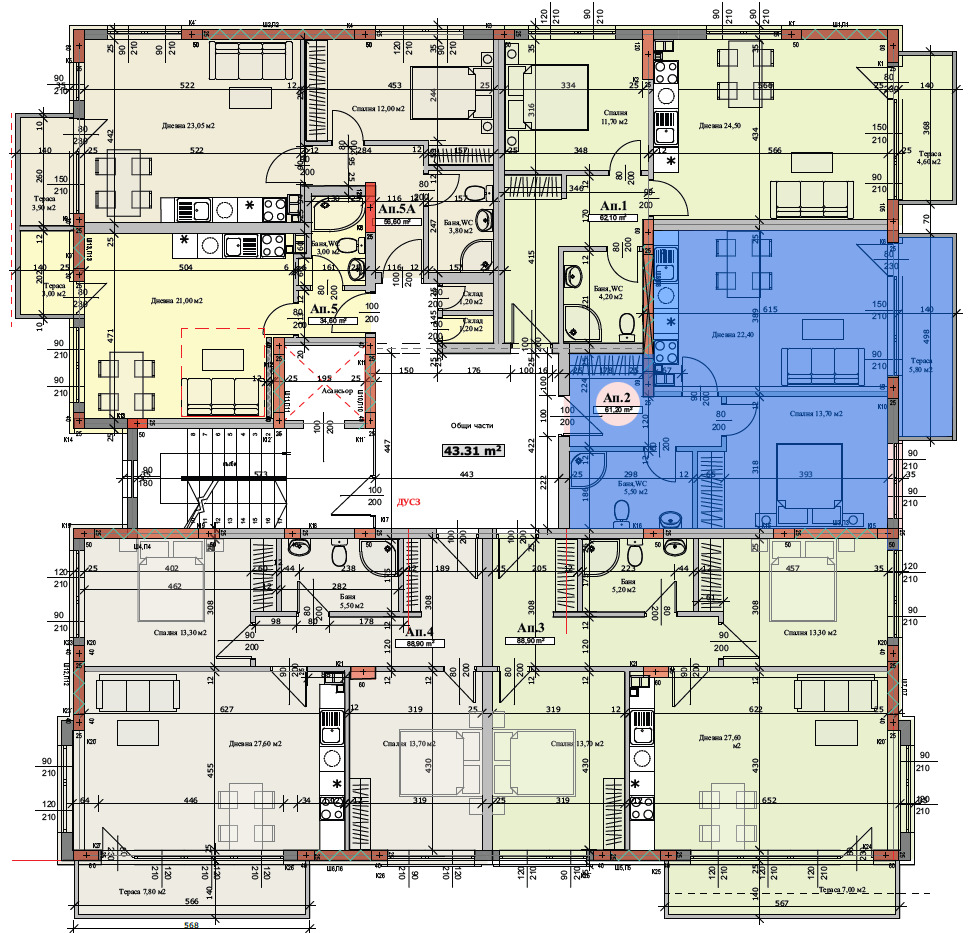 Продава 2-СТАЕН, гр. Велико Търново, Картала