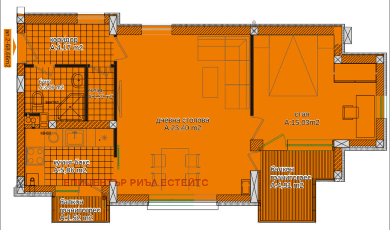 Продава 2-СТАЕН, гр. София, Манастирски ливади, снимка 2 - Aпартаменти - 46558541