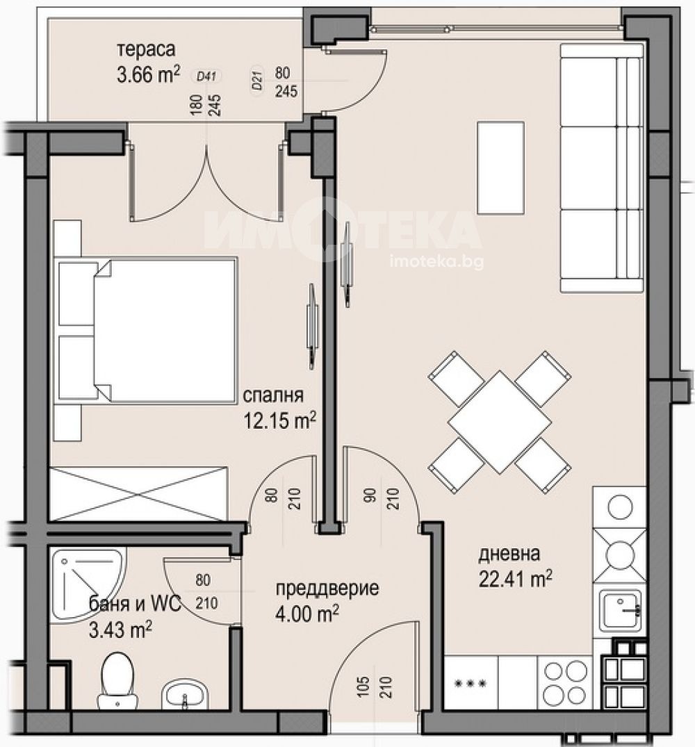 Продава 2-СТАЕН, гр. София, Малинова долина, снимка 3 - Апартаменти - 53621431