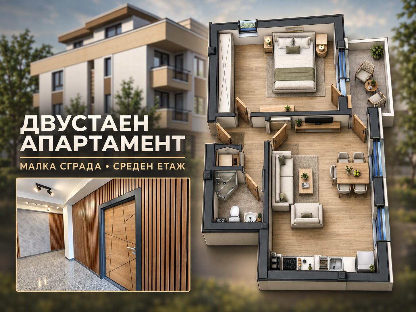 Продава 2-СТАЕН, гр. Пловдив, Остромила