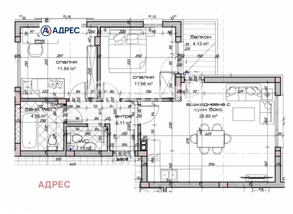 Продава 3-СТАЕН, гр. Варна, Виница, снимка 3 - Апартаменти - 54821469
