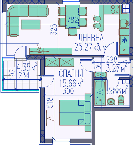 Продава  2-стаен град Пловдив , Каменица 2 , 72 кв.м | 16057107 - изображение [2]