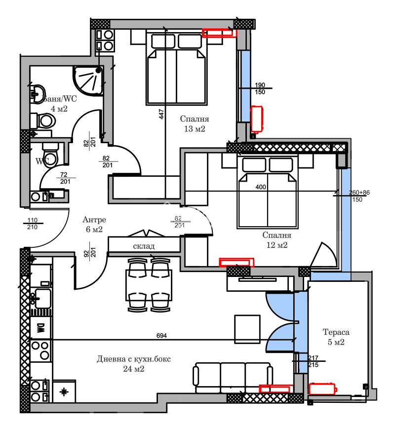 À vendre  2 chambres Plovdiv , Hristo Smirnenski , 95 m² | 47825803 - image [4]