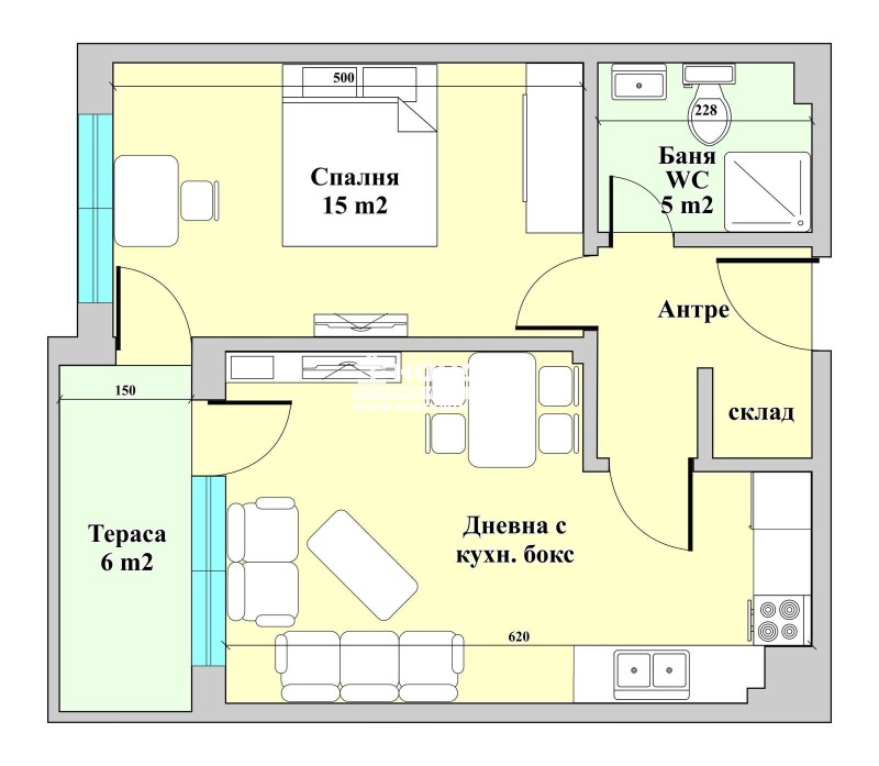 For Sale  1 bedroom Plovdiv , Hristo Smirnenski , 65 sq.m | 79101935 - image [4]