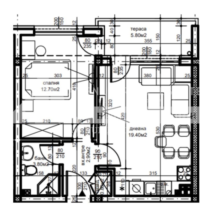 Продава  2-стаен град Пловдив , Беломорски , 59 кв.м | 12113912 - изображение [2]