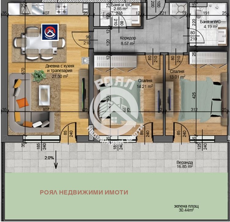 Продава 3-СТАЕН, гр. Пловдив, Христо Смирненски, снимка 2 - Aпартаменти - 47414660