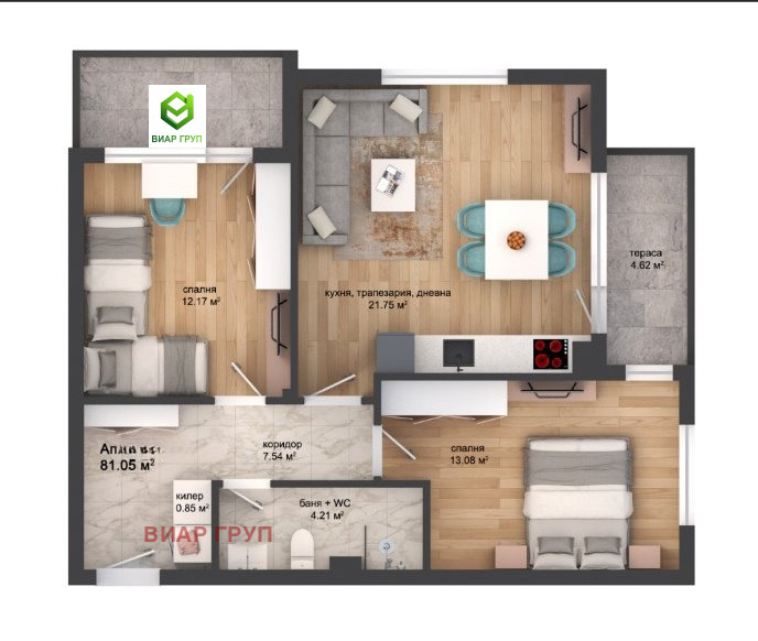 Продава 3-СТАЕН, гр. Пловдив, Кършияка, снимка 7 - Апартаменти - 54293303
