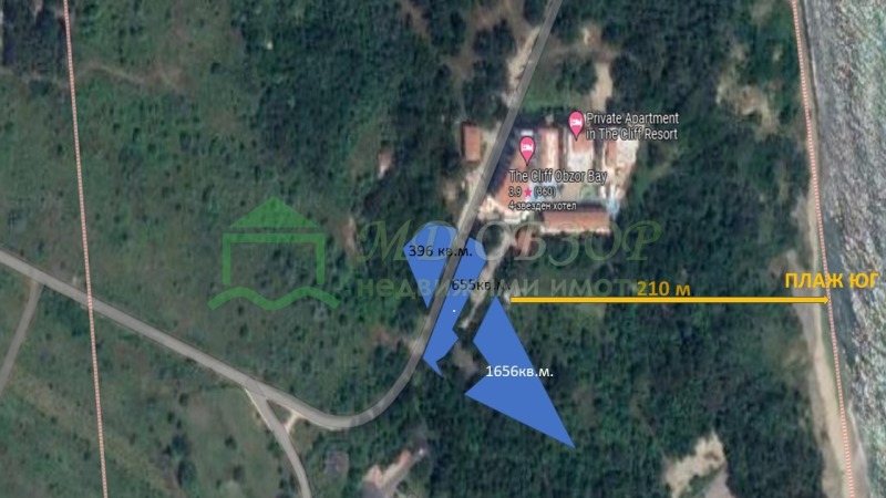Продава ПАРЦЕЛ в област Бургас, гр. Обзор - 1656 кв.м / 49 500 € » 96 813.59 лв., МД ОБЗОР ЕООД