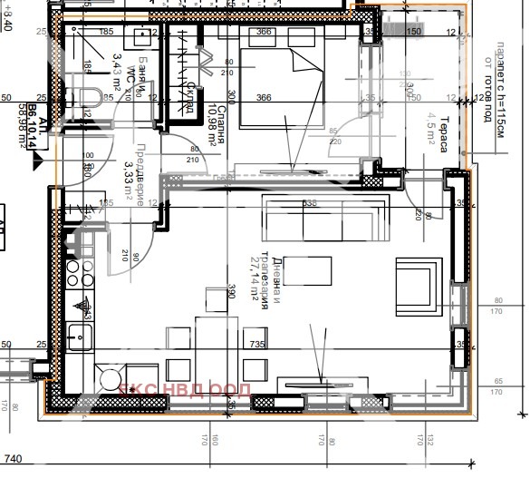 En venta  1 dormitorio Plovdiv , Ostromila , 71 metros cuadrados | 82424285