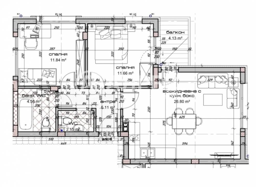 Продава 3-СТАЕН, гр. Варна, Виница, снимка 3 - Апартаменти - 55090978