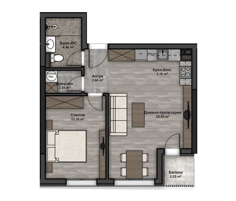 Na prodej  1 ložnice Sofia , Ljulin 4 , 65 m2 | 47355336 - obraz [14]