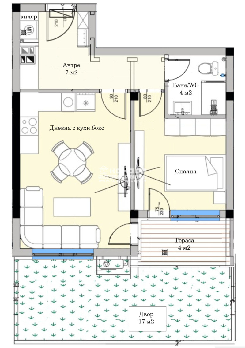 Myytävänä  1 makuuhuone Plovdiv , Karšijaka , 76 neliömetriä | 72793699 - kuva [4]