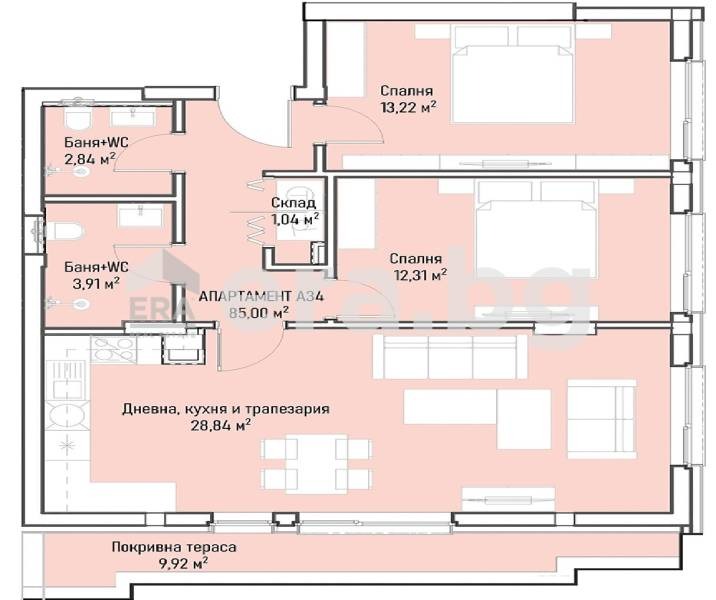 Na prodej  2 ložnice Sofia , Mladost 4 , 109 m2 | 18200203 - obraz [4]