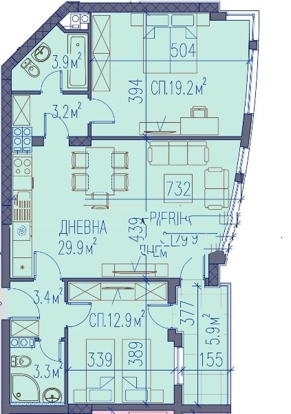 De vânzare  2 dormitoare Plovdiv , Mladejci Hâlm , 115 mp | 26732865 - imagine [4]