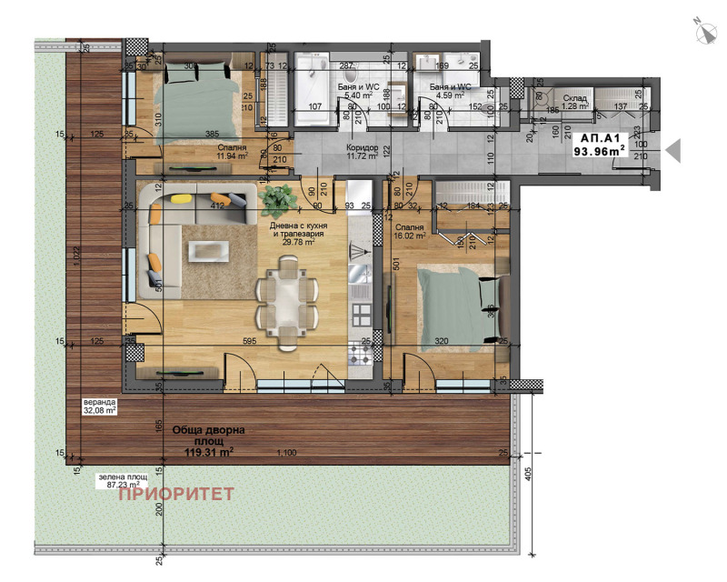Satılık  2 yatak odası Sofia , Malinova dolina , 230 metrekare | 99727533 - görüntü [4]