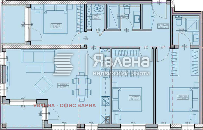 Продава 4-СТАЕН, гр. Варна, Кайсиева градина, снимка 2 - Апартаменти - 54459395