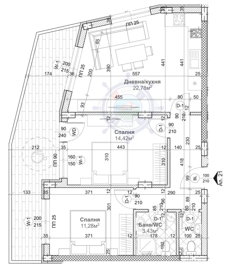 En venta  2 dormitorios Varna , m-t Sotira , 96 metros cuadrados | 96648218 - imagen [6]