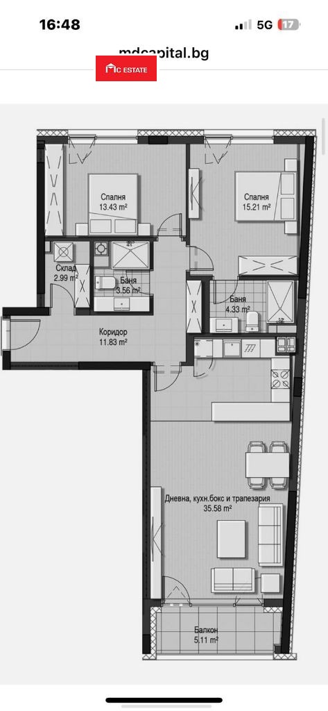 Продава 3-СТАЕН, гр. София, Кръстова вада, снимка 11 - Апартаменти - 52624779