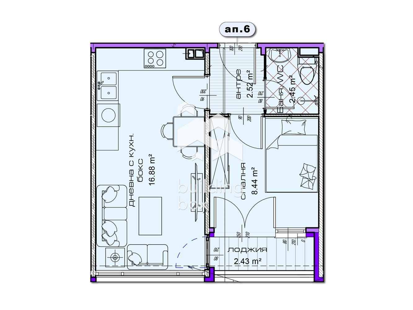 Продава 2-СТАЕН, гр. Шумен, Добруджански, снимка 2 - Апартаменти - 54023935