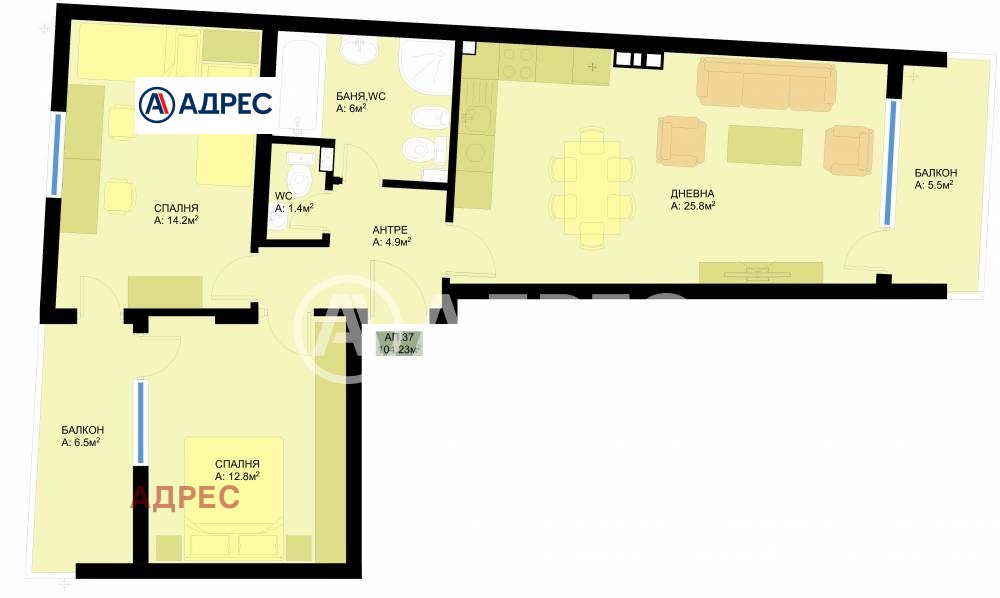 Продава 3-СТАЕН, гр. Варна, Гранд Мол, снимка 4 - Апартаменти - 53897509