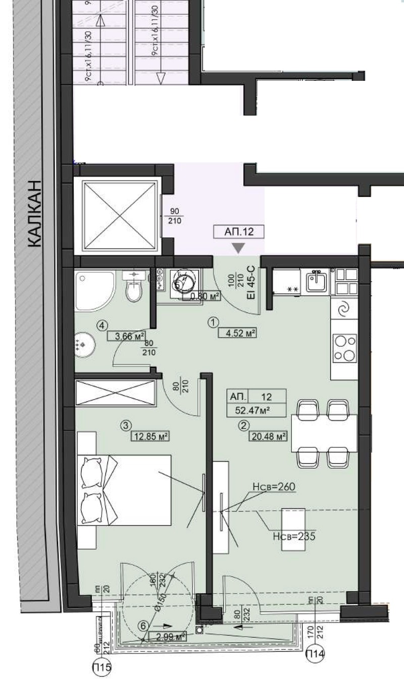 Till salu  1 sovrum Sofia , Suhata reka , 66 kvm | 39296855 - bild [3]