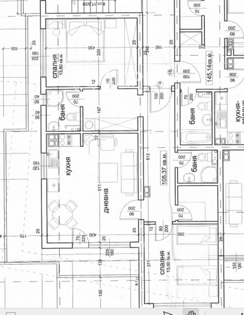 Продаја  2 спаваће собе Софија , Манастирски ливади , 120 м2 | 78440970 - слика [2]