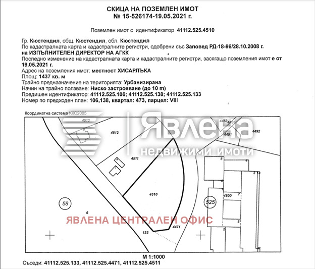 Продава ПАРЦЕЛ, гр. Кюстендил, Център, снимка 2 - Парцели - 53624399