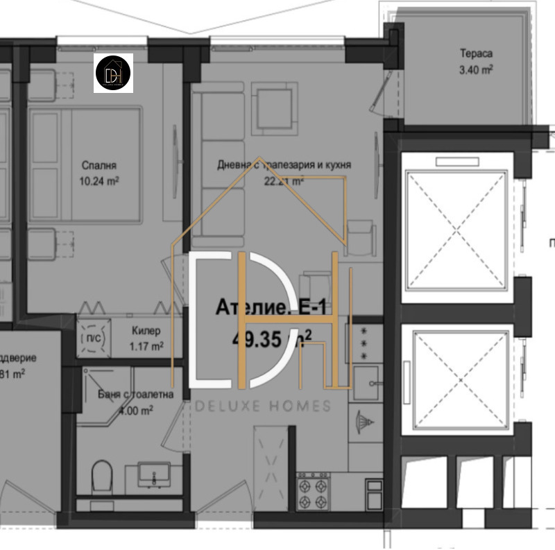 Продава  2-стаен, град Пловдив, Гагарин • 57 000 EUR • ID 55073006 — holmes.bg - [1] 