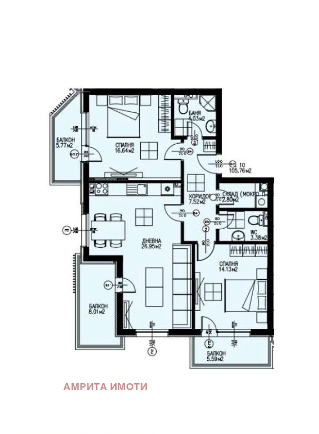 Продава 3-СТАЕН, гр. София, Драгалевци, снимка 7 - Апартаменти - 54068058