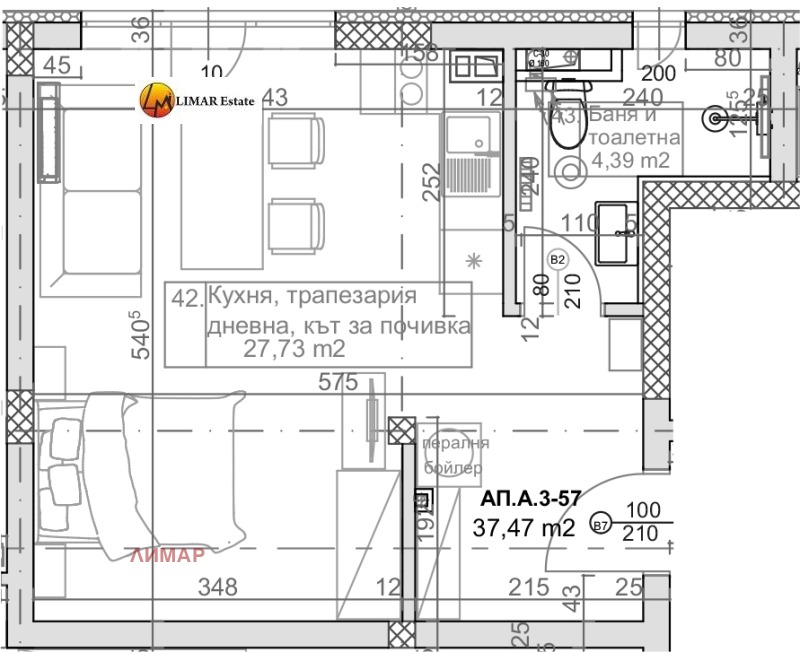 Продава  1-стаен град Варна , к.к. Слънчев ден , 45 кв.м | 65676342 - изображение [2]