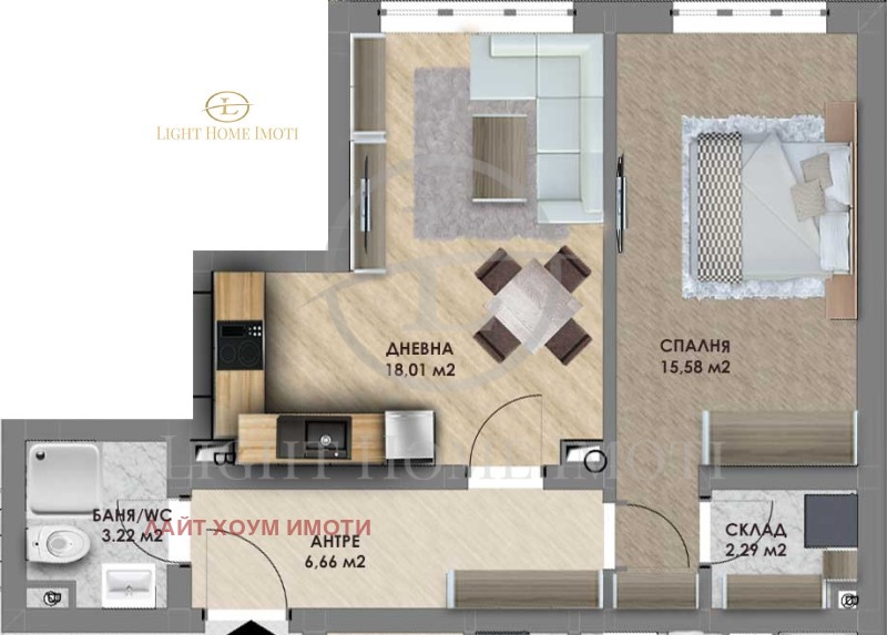 Na prodej  1 ložnice Plovdiv , Christo Smirnenski , 63 m2 | 85897819 - obraz [2]