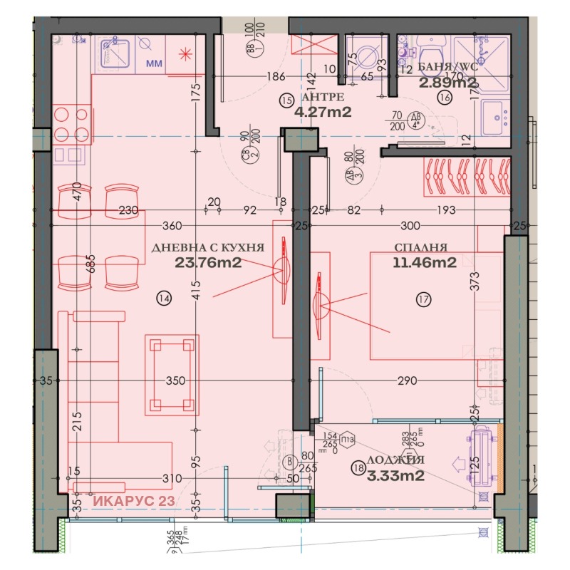 Til salg  1 soveværelse Plovdiv , Trakiya , 64 kvm | 28468893 - billede [3]