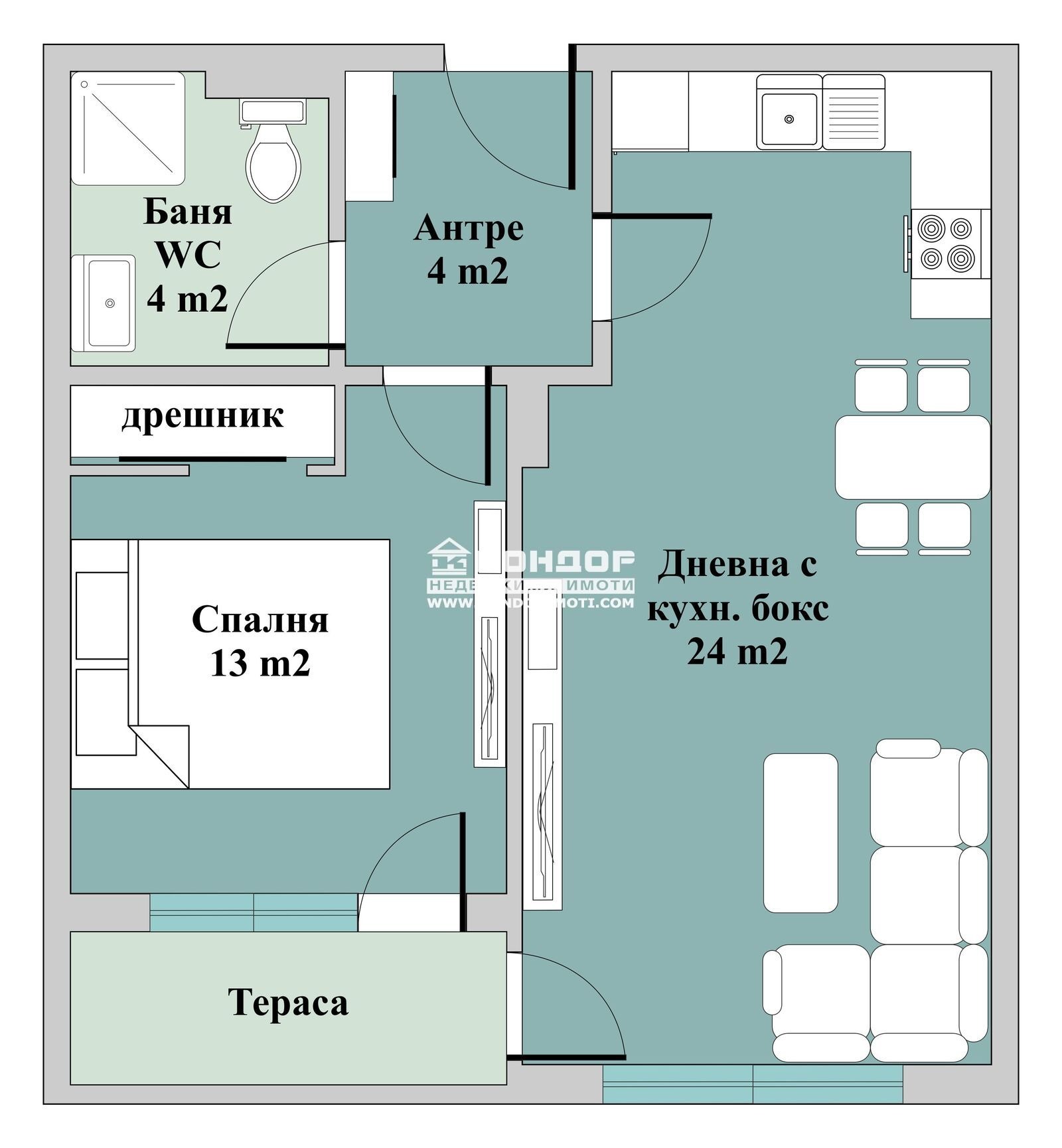 Продава 2-СТАЕН, гр. Пловдив, Тракия, снимка 2 - Апартаменти - 50314789