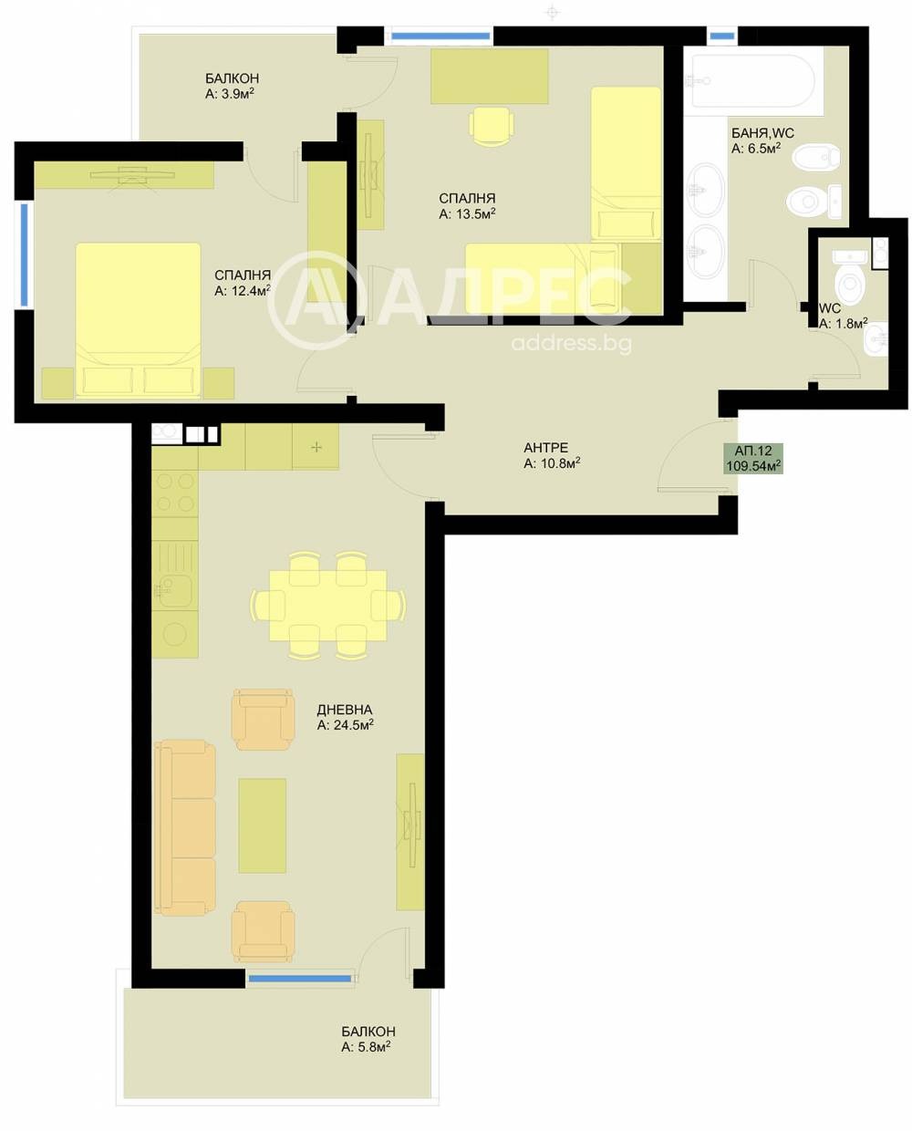 Продава 3-СТАЕН, гр. Варна, Гранд Мол, снимка 2 - Апартаменти - 55122484