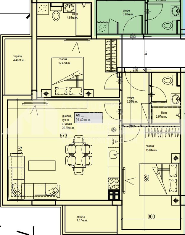 Продава 3-СТАЕН, гр. Пловдив, Кършияка, снимка 2 - Aпартаменти - 47370382