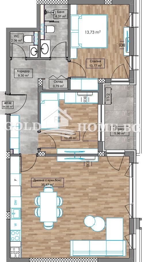 Продава 3-СТАЕН, гр. Пловдив, Кършияка, снимка 4 - Aпартаменти - 49216080