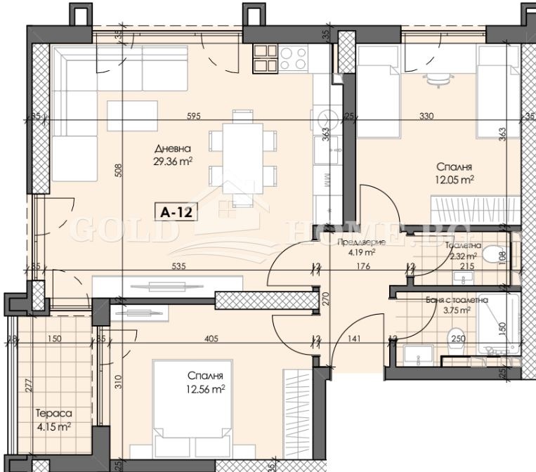 De vânzare  2 dormitoare Plovdiv , Gagarin , 85 mp | 56841490 - imagine [9]