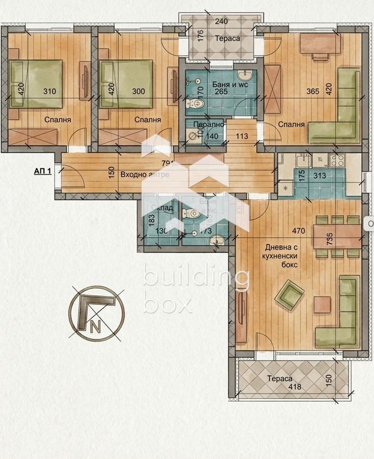 Продава 4-СТАЕН, гр. Пловдив, Беломорски, снимка 6 - Апартаменти - 56382710