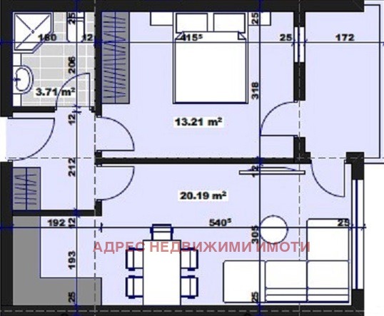 Myytävänä  1 makuuhuone Stara Zagora , Tri tšutšura - sever , 63 neliömetriä | 58085805 - kuva [4]